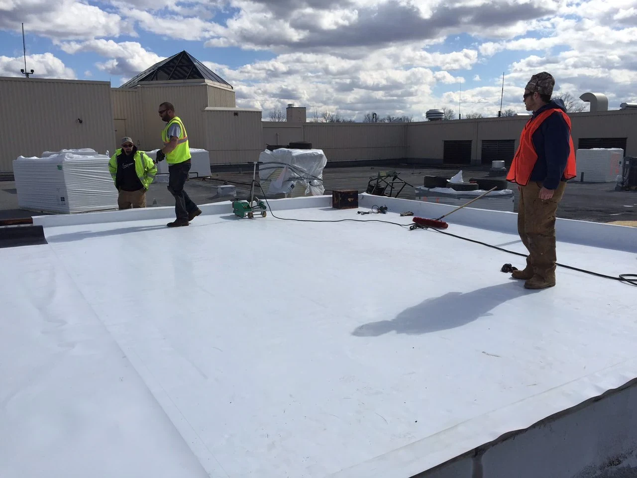 TPO Roofing for Lansing's State and Auto-Plant Buildings